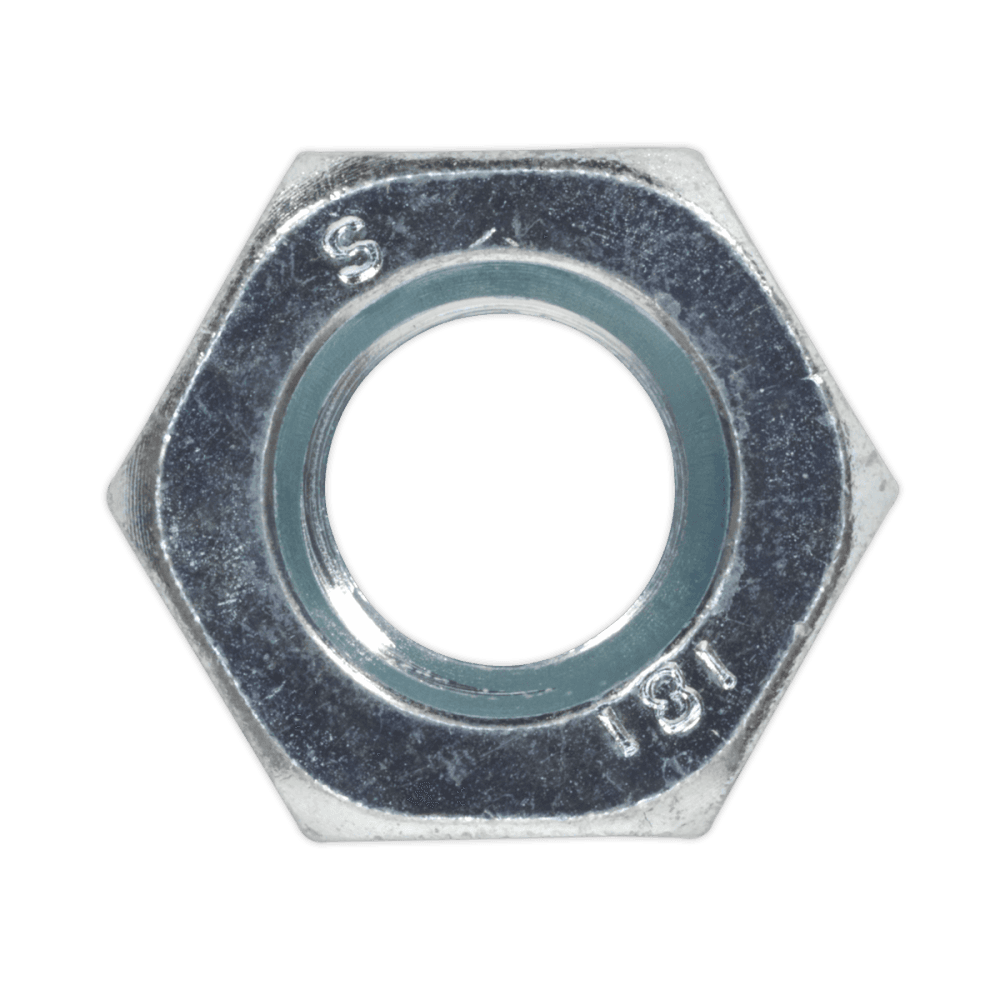 Steel Nut M10 Zinc DIN 934 Pack of 100 : Model No.SN10