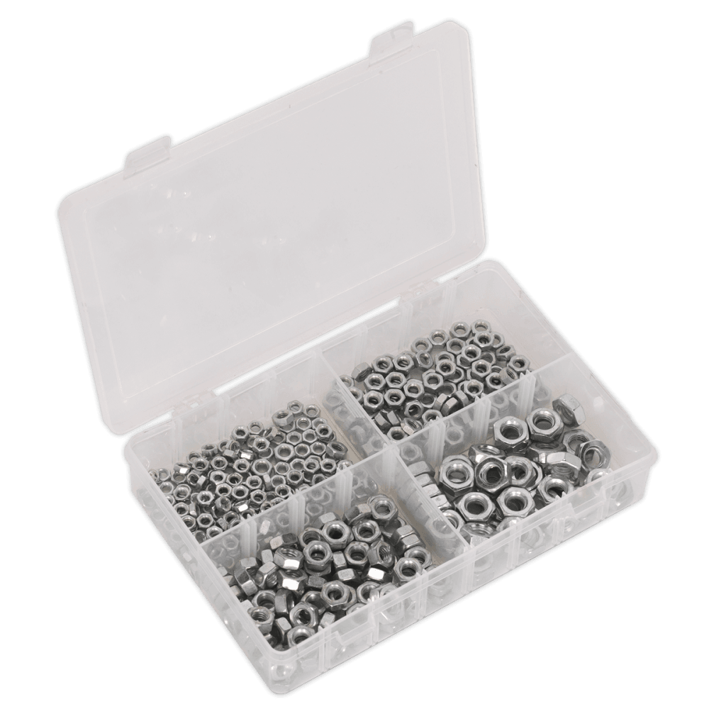 Steel Nut Assortment 370pc M5-M10 DIN 934 Metric : Model No.AB028SN