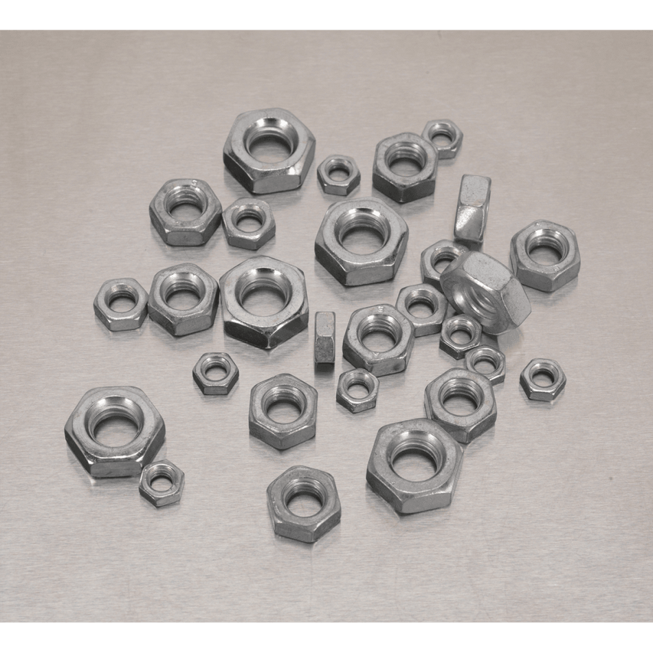 Steel Nut Assortment 370pc M5-M10 DIN 934 Metric : Model No.AB028SN