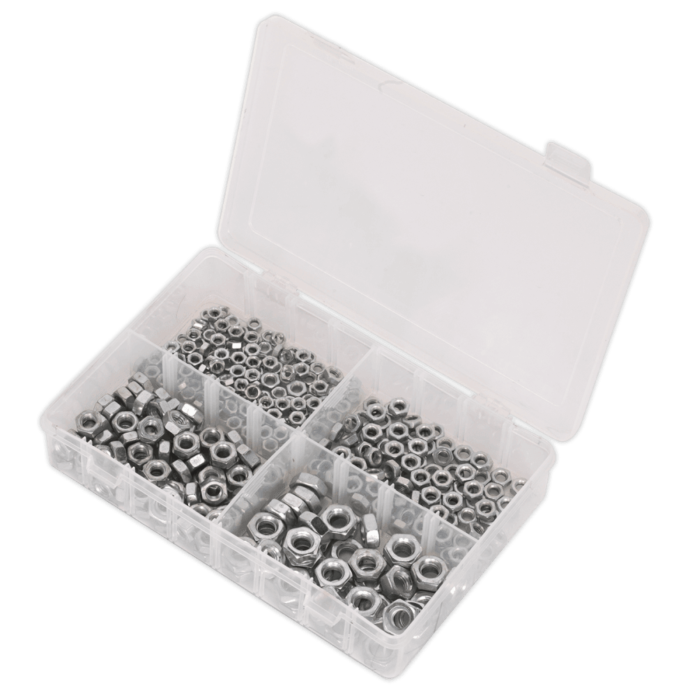 Steel Nut Assortment 370pc M5-M10 DIN 934 Metric : Model No.AB028SN