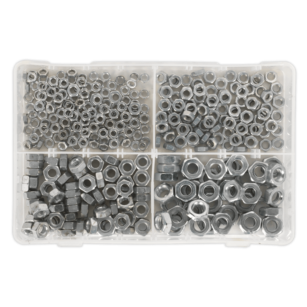 Steel Nut Assortment 370pc M5-M10 DIN 934 Metric : Model No.AB028SN