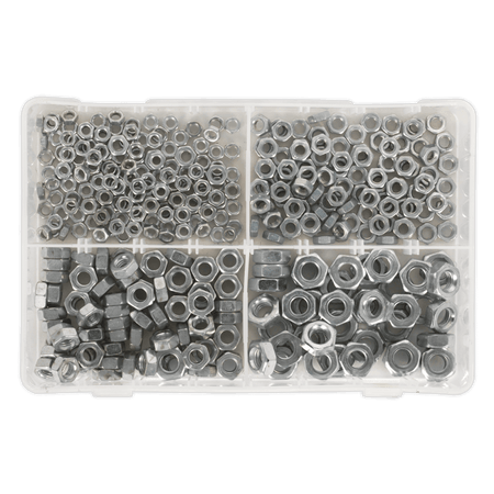 Steel Nut Assortment 370pc M5-M10 DIN 934 Metric : Model No.AB028SN