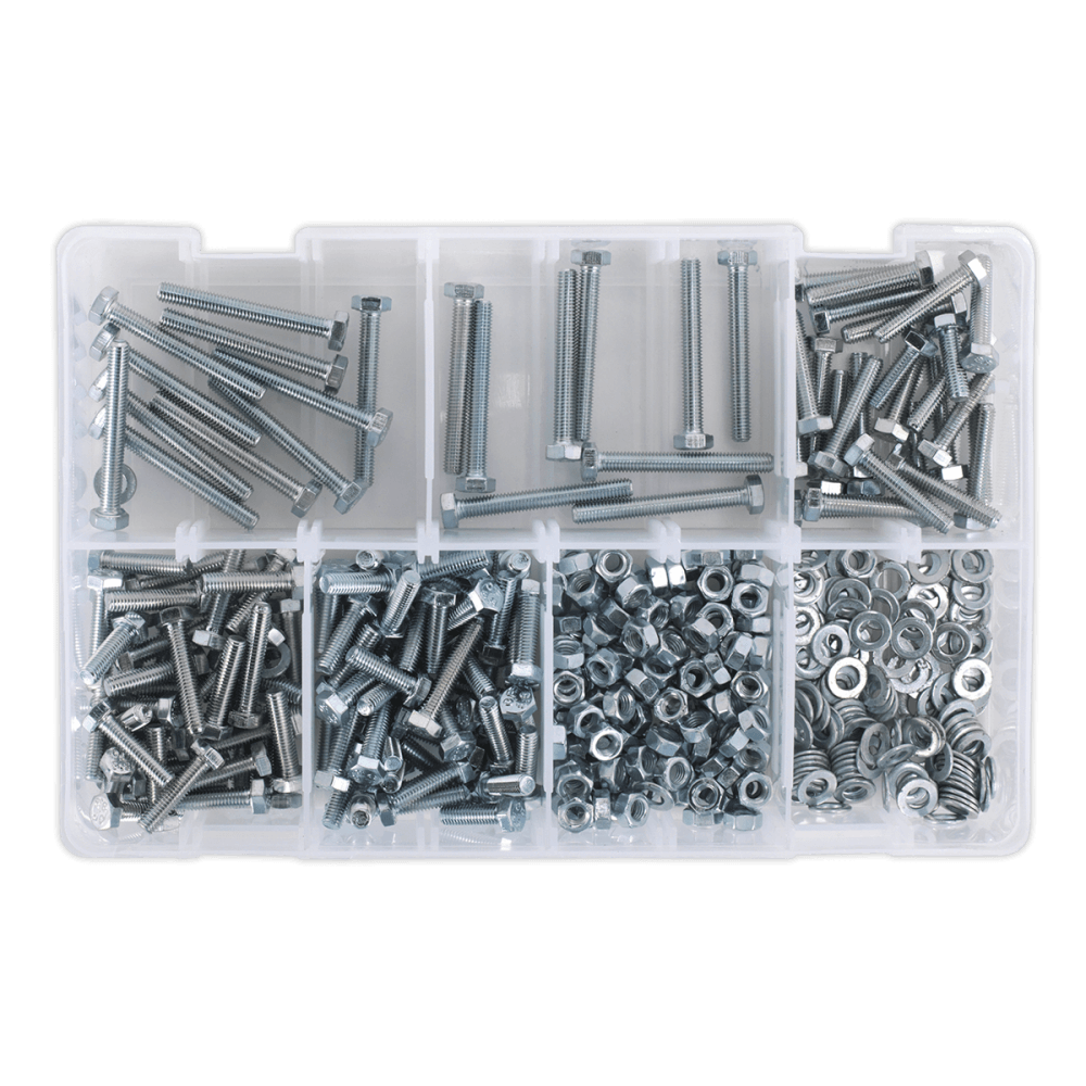 Setscrew, Nut & Washer Assortment 444pc High Tensile M5 Metric : Model No.AB049SNW