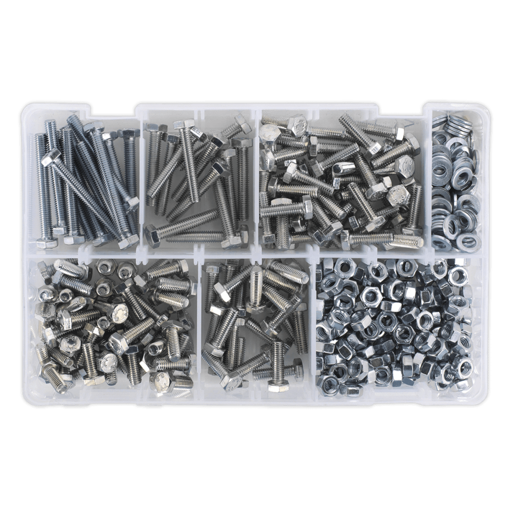 Setscrew, Nut & Washer Assortment 408pc High Tensile M6 Metric : Model No.AB050SNW