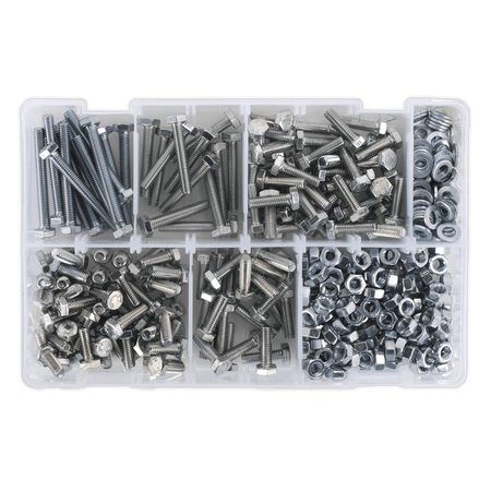 Setscrew, Nut & Washer Assortment 408pc High Tensile M6 Metric : Model No.AB050SNW