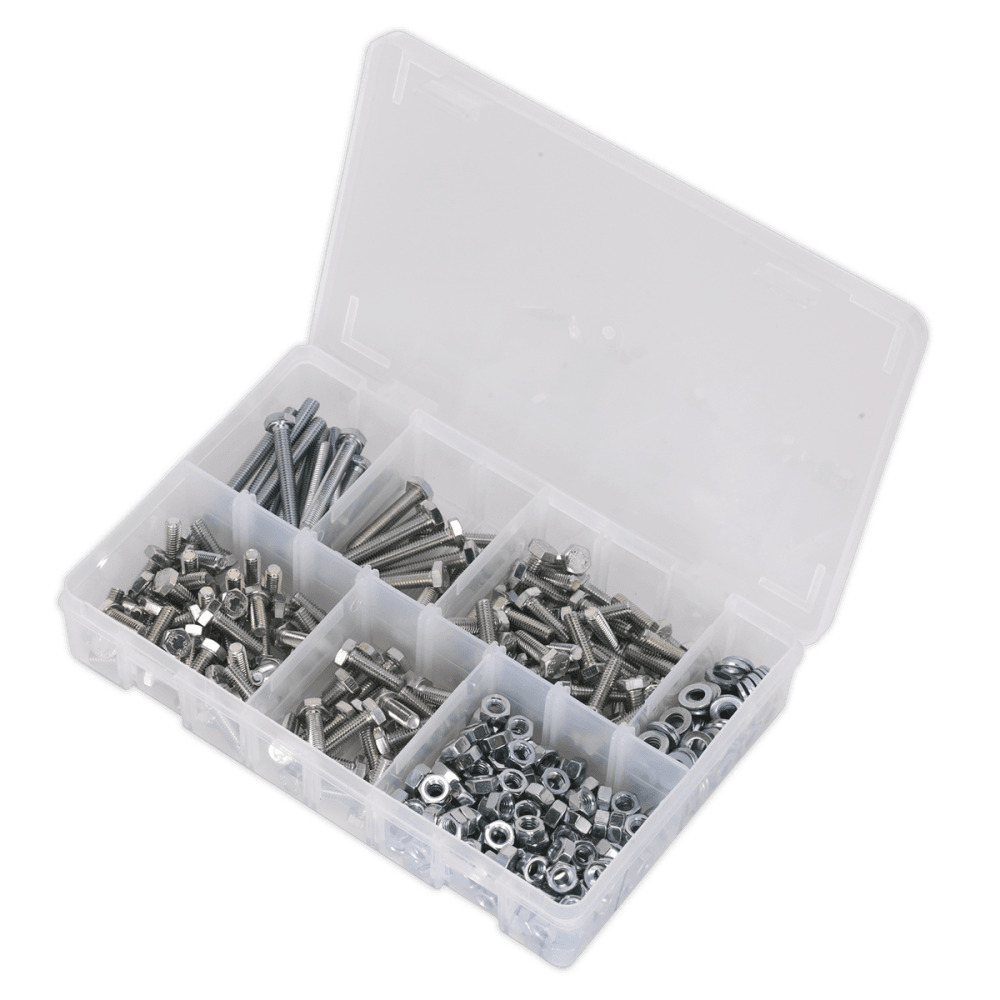 Setscrew, Nut & Washer Assortment 408pc High Tensile M6 Metric : Model No.AB050SNW