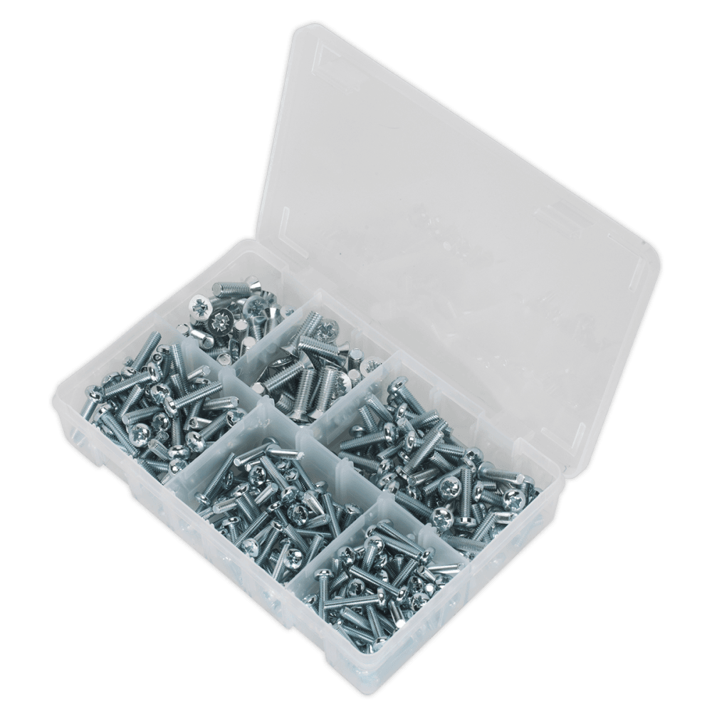 Machine (Body) Screw Assortment 264pc M5-M8 Countersunk DIN 965Z & Pan Head DIN 7985Z Pozi - Metric : Model No.AB054MS