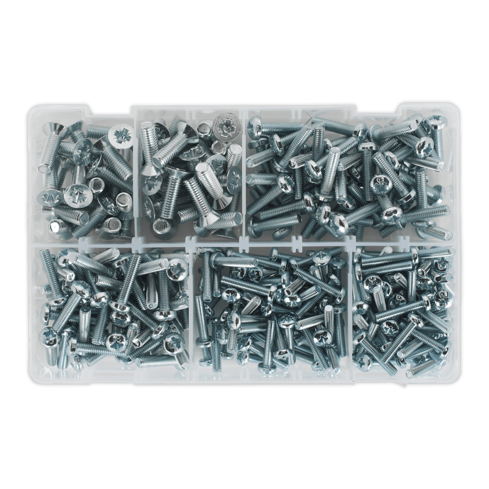 Machine (Body) Screw Assortment 264pc M5-M8 Countersunk DIN 965Z & Pan Head DIN 7985Z Pozi - Metric : Model No.AB054MS