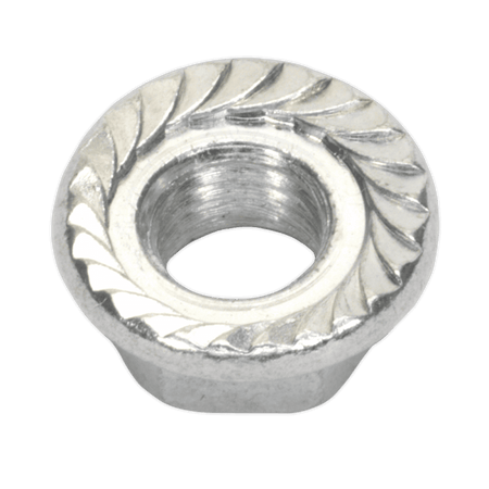 Flange Nut Serrated M5 Zinc DIN 6923 Pack of 100 : Model No.FN5