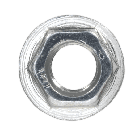 Flange Nut Serrated M5 Zinc DIN 6923 Pack of 100 : Model No.FN5
