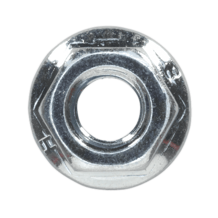Flange Nut Serrated M6 Zinc DIN 6923 Pack of 100 : Model No.FN6