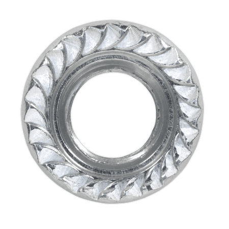 Flange Nut Serrated M10 Zinc DIN 6923 Pack of 100 : Model No.FN10