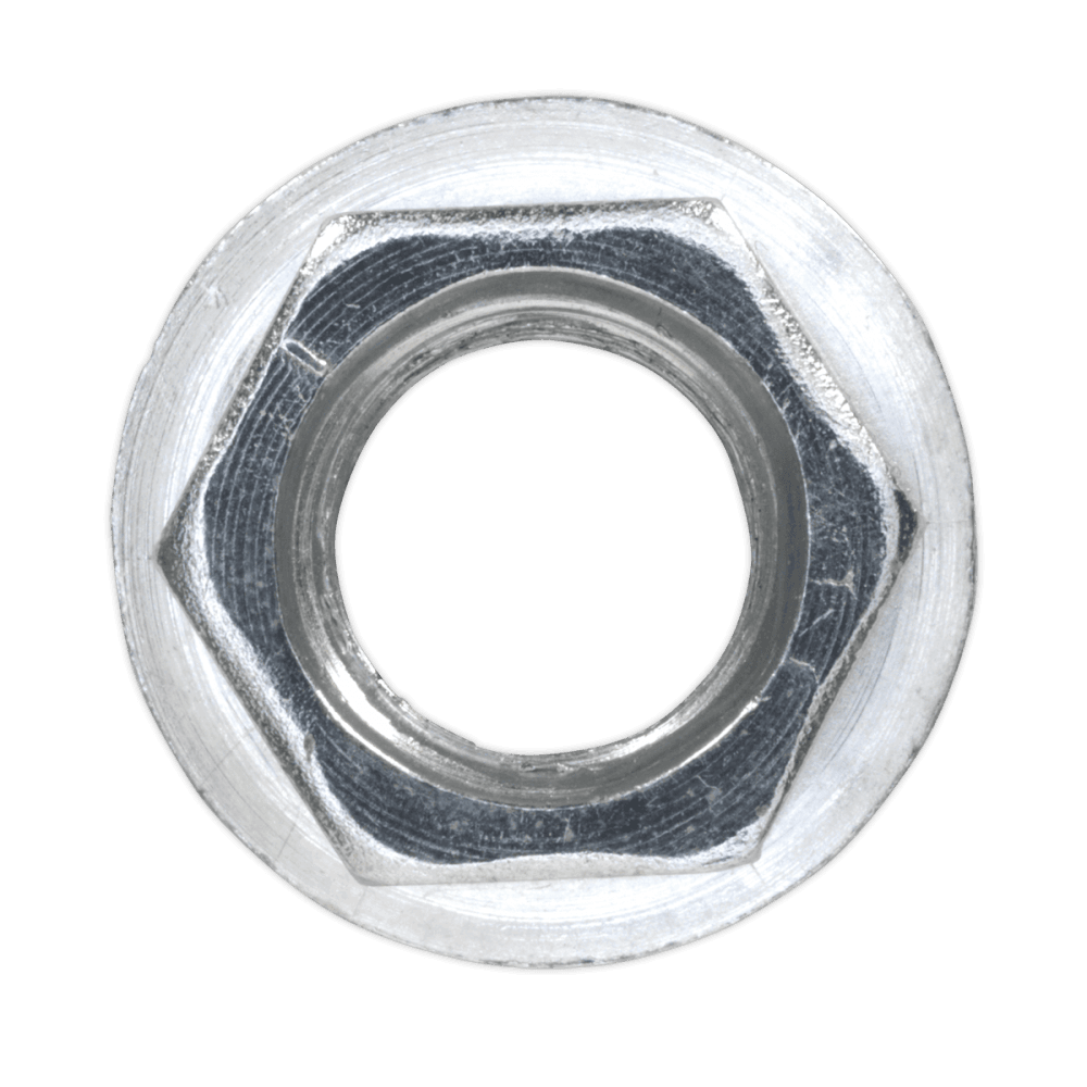 Flange Nut Serrated M10 Zinc DIN 6923 Pack of 100 : Model No.FN10