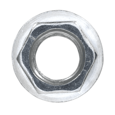 Flange Nut Serrated M10 Zinc DIN 6923 Pack of 100 : Model No.FN10