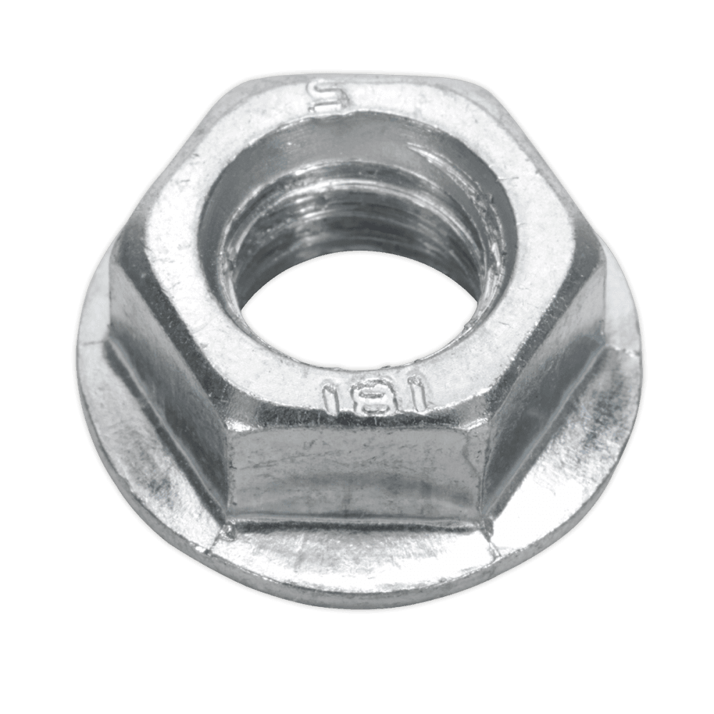 Flange Nut Serrated M12 Zinc DIN 6923 Pack of 50 : Model No.FN12