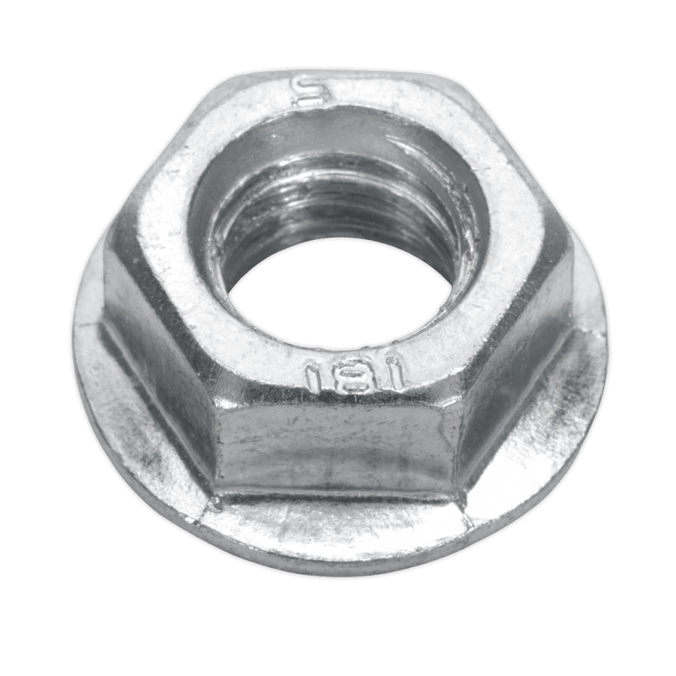 Flange Nut Serrated M12 Zinc DIN 6923 Pack of 50 : Model No.FN12