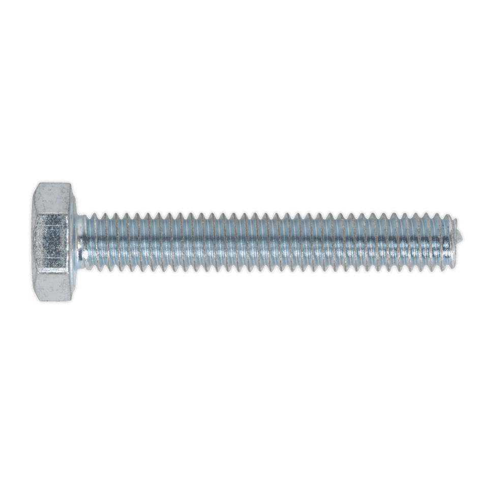 HT Setscrew M4 x 25mm 8.8 Zinc DIN 933 Pack of 50 : Model No.SS425