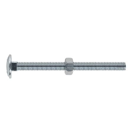 Coach Bolt & Nut M6 x 75mm Zinc DIN 603 Pack of 100 : Model No.CBN675