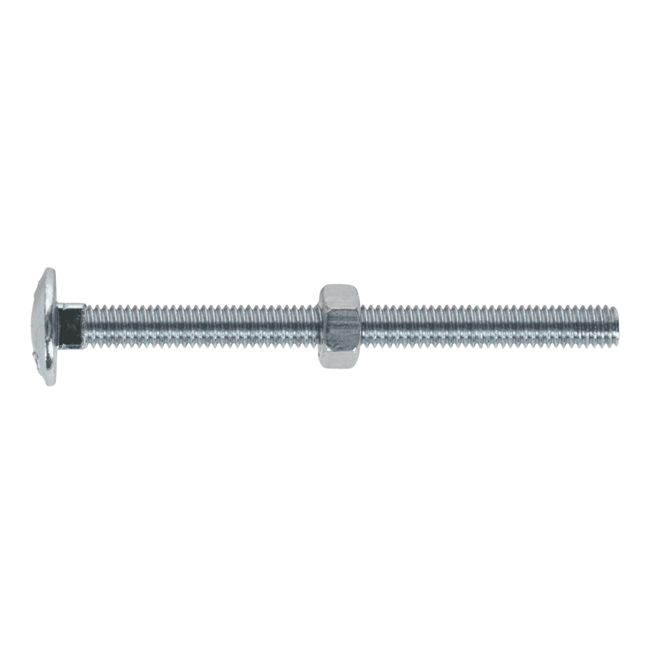Coach Bolt & Nut M6 x 75mm Zinc DIN 603 Pack of 100 : Model No.CBN675