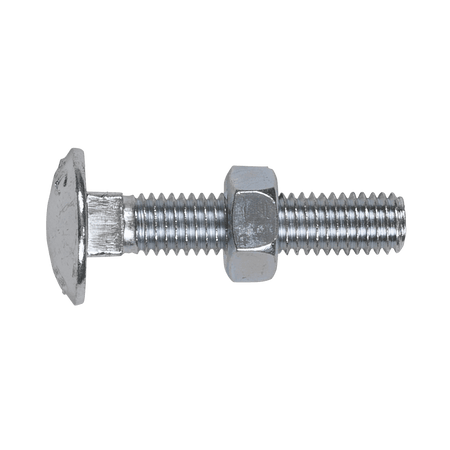 Coach Bolt & Nut M8 x 40mm Zinc DIN 603 Pack of 50 : Model No.CBN840