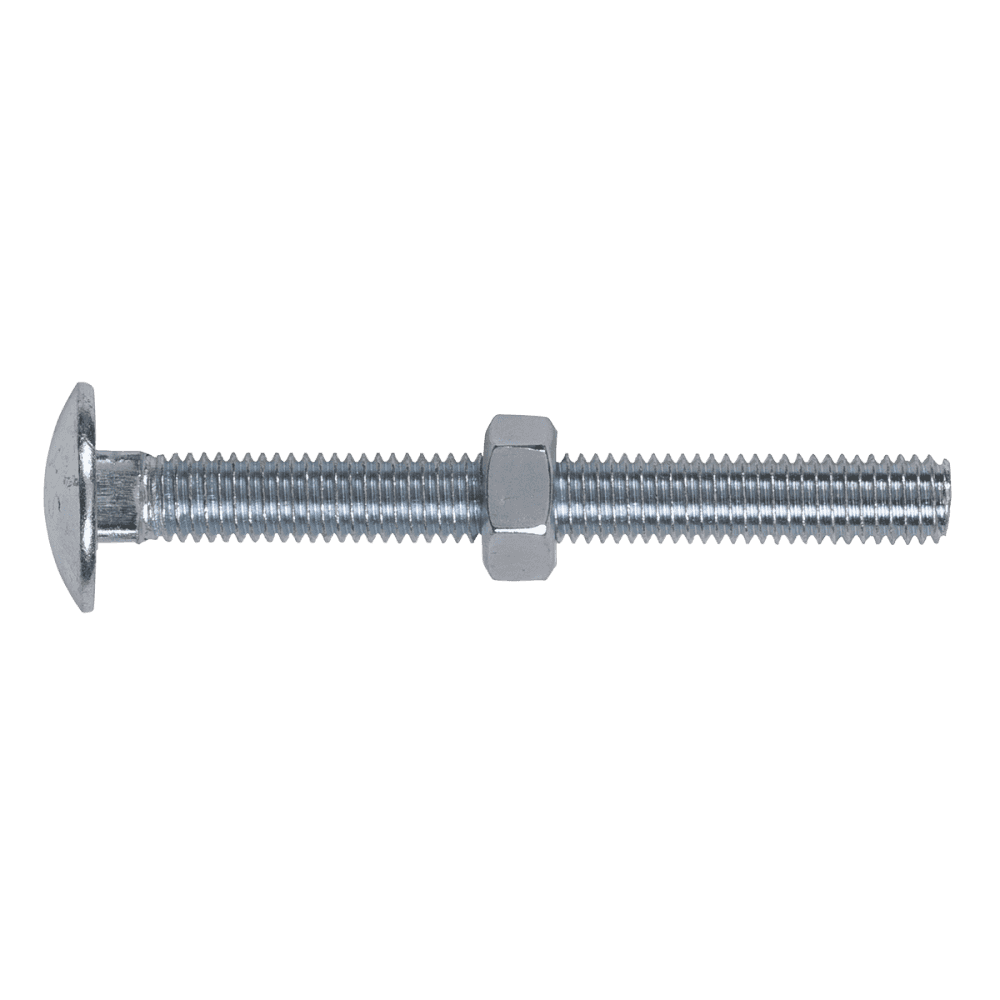 Coach Bolt & Nut M8 x 75mm Zinc DIN 603 Pack of 50 : Model No.CBN875
