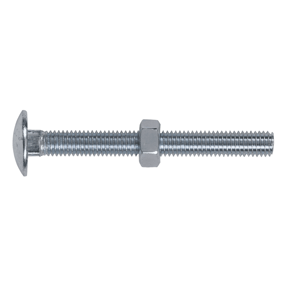 Coach Bolt & Nut M8 x 75mm Zinc DIN 603 Pack of 50 : Model No.CBN875