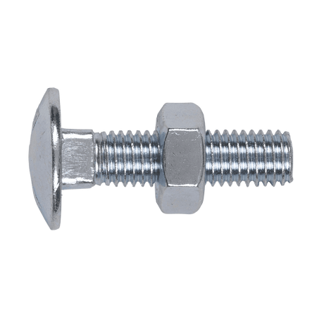 Coach Bolt & Nut M10 x 40mm Zinc DIN 603 Pack of 50 : Model No.CBN1040