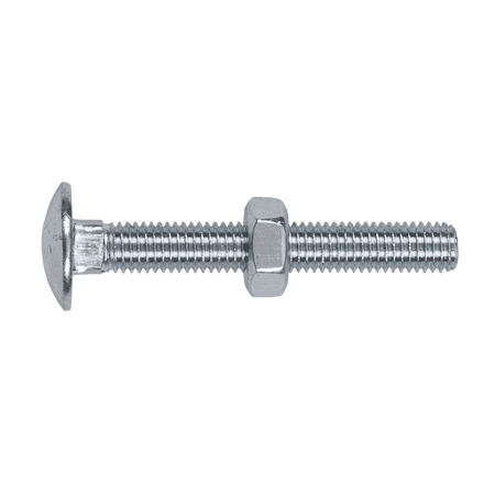 Coach Bolt & Nut M10 x 75mm Zinc DIN 603 Pack of 50 : Model No.CBN1075