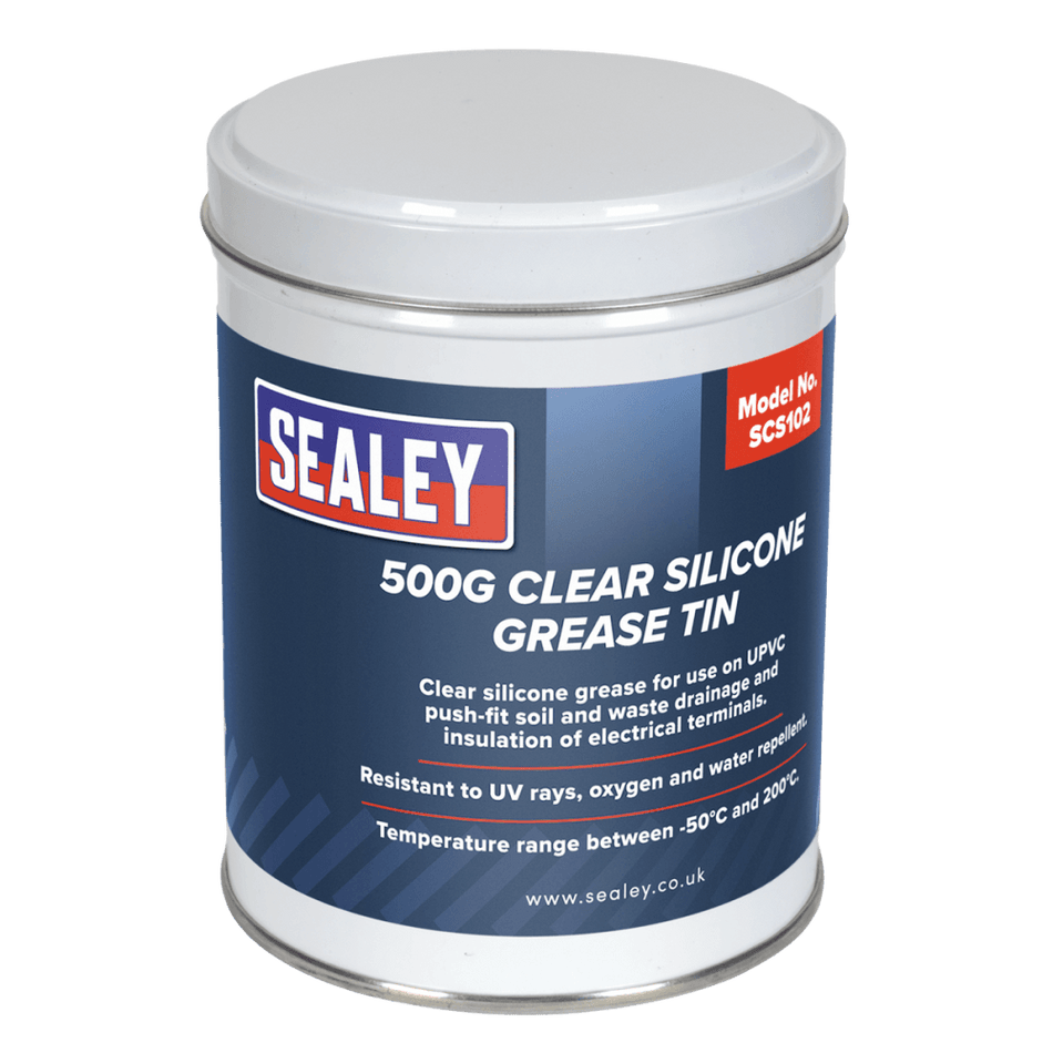 Silicone Clear Grease 500g Tin : Model No.SCS102