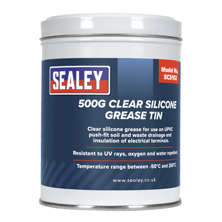Silicone Clear Grease 500g Tin : Model No.SCS102