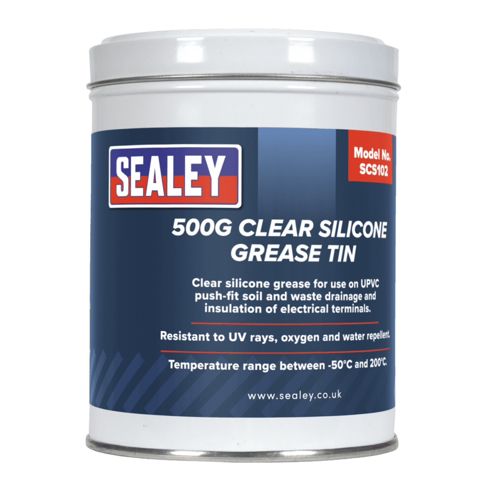 Silicone Clear Grease 500g Tin : Model No.SCS102