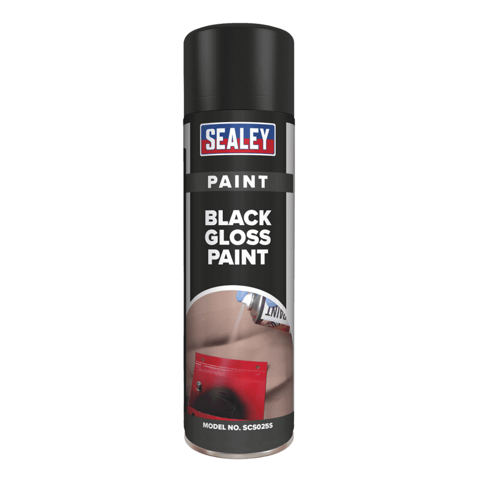 Black Gloss Paint 500ml Pack of 6 : Model No.SCS025