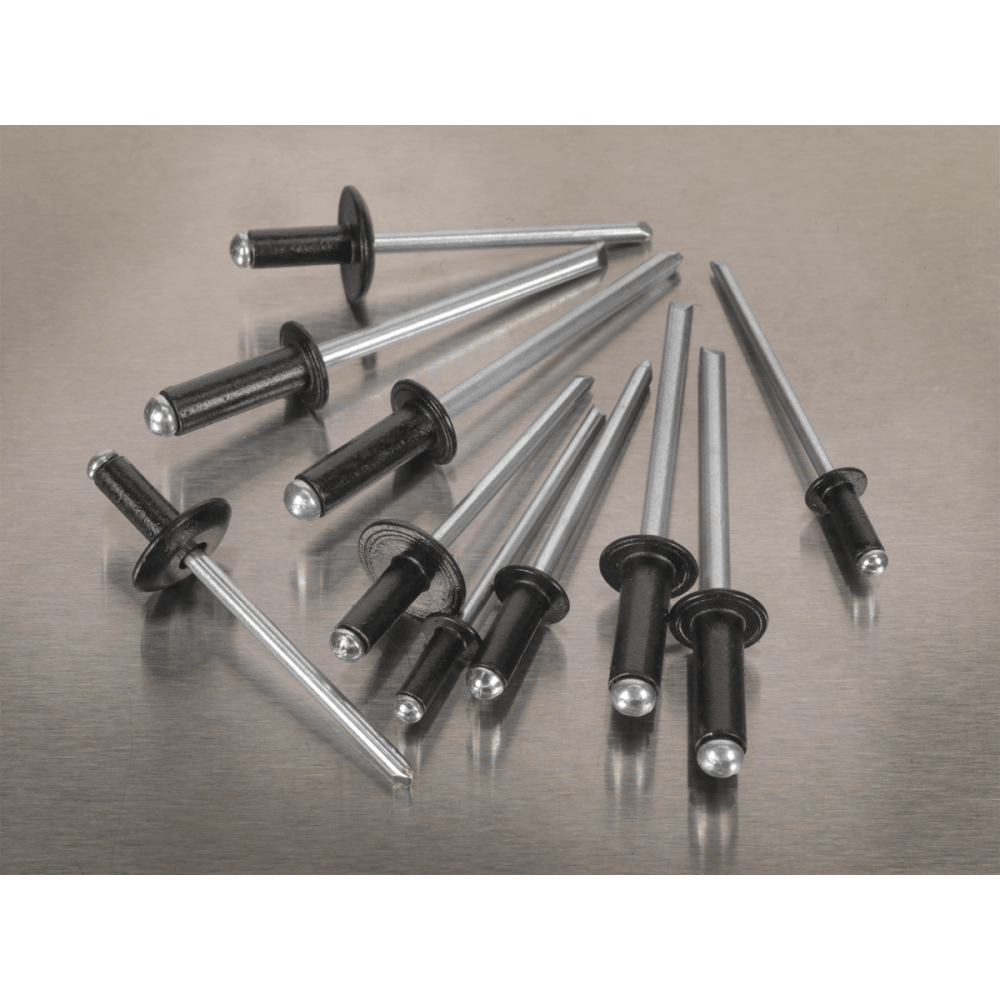 Rivet Assortment 200pc Black Anodised : Model No.AB074BR