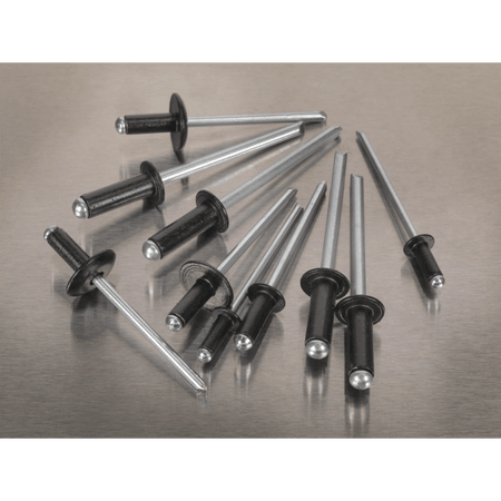 Rivet Assortment 200pc Black Anodised : Model No.AB074BR