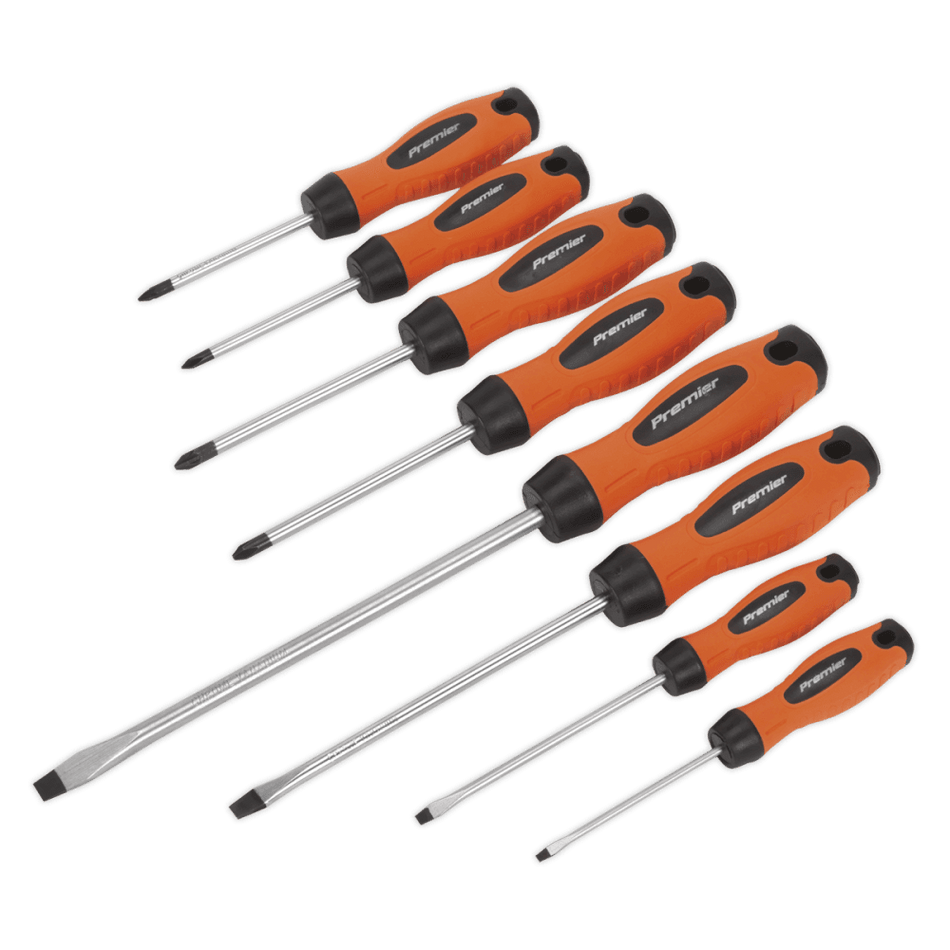 Screwdriver Set 8pc Hi-Vis Orange : Model No.HV003