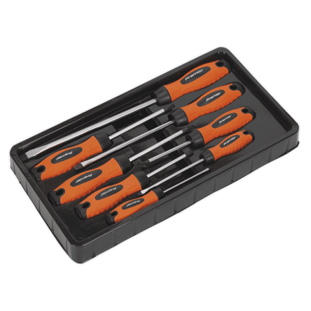 Screwdriver Set 8pc Hi-Vis Orange : Model No.HV003