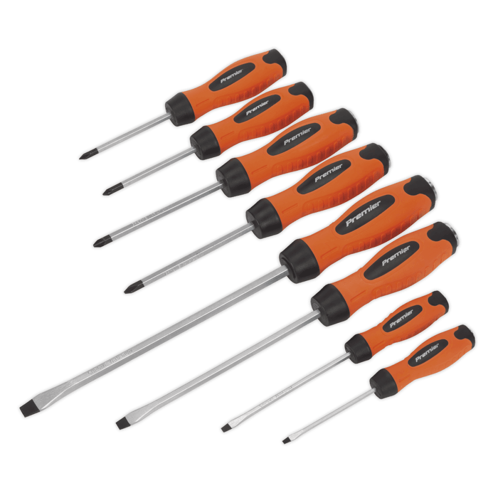 Screwdriver Set 8pc Hammer-Thru Hi-Vis Orange : Model No.HV004