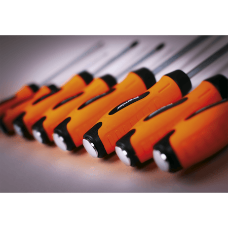Screwdriver Set 8pc Hammer-Thru Hi-Vis Orange : Model No.HV004