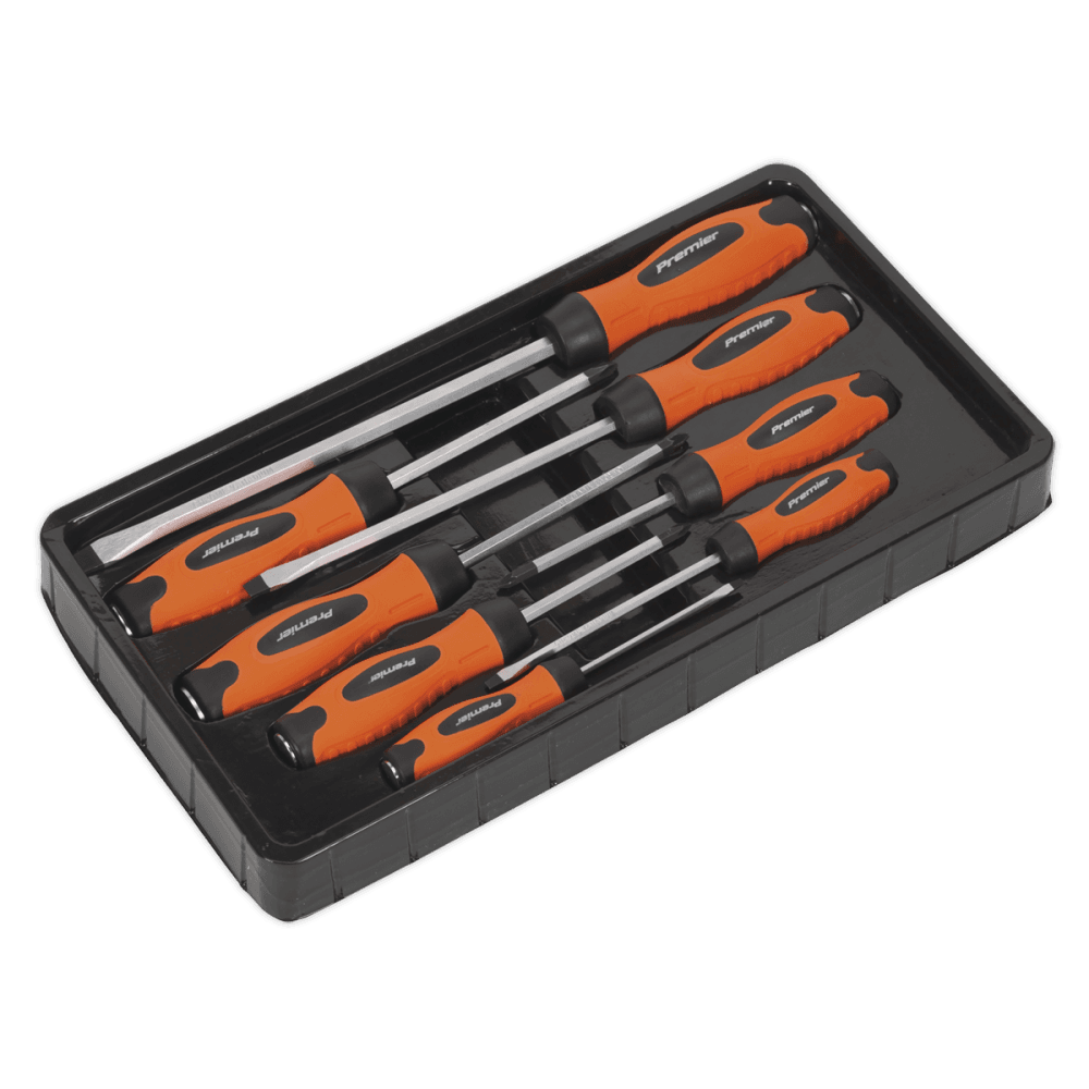 Screwdriver Set 8pc Hammer-Thru Hi-Vis Orange : Model No.HV004