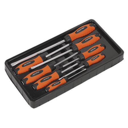 Screwdriver Set 8pc Hammer-Thru Hi-Vis Orange : Model No.HV004