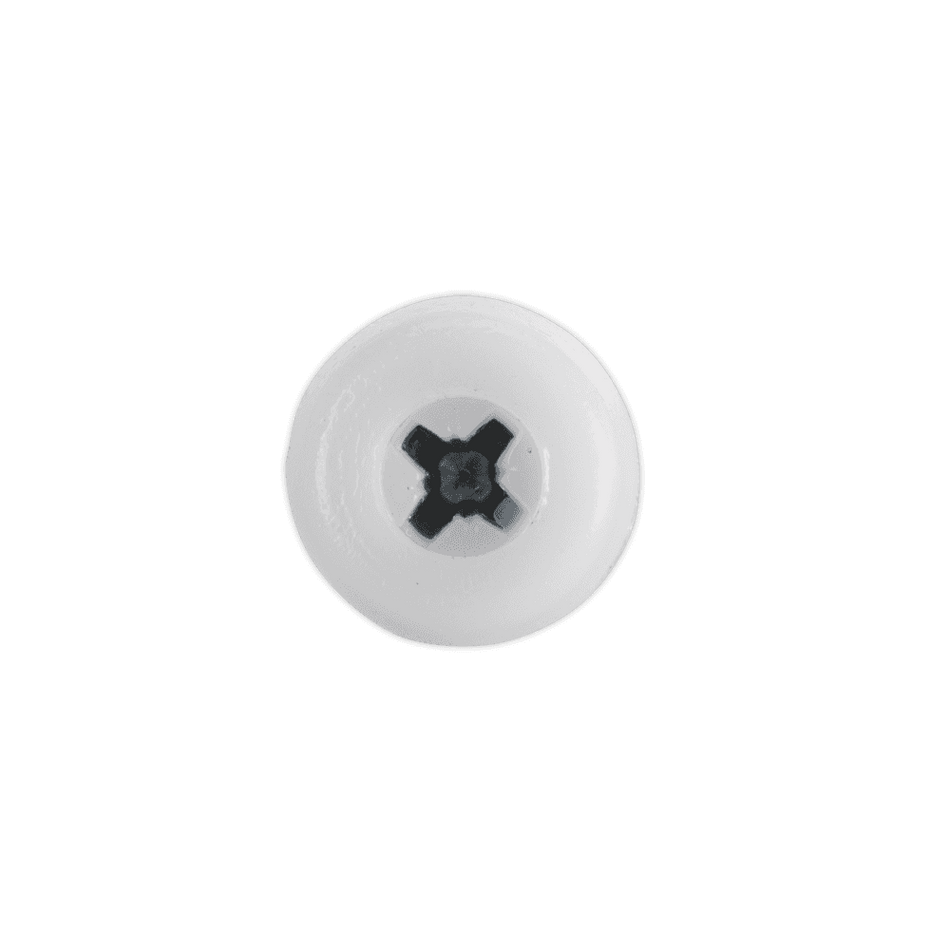 Number Plate Screw Plastic Enclosed Head Ã‡?4.8 x 18mm White Pack of 50 : Model No.PTNP1