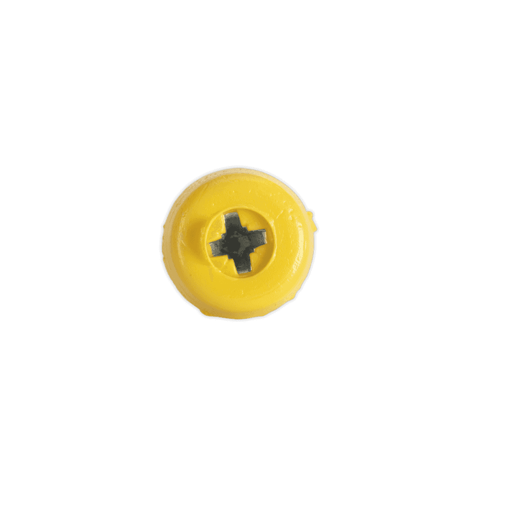 Number Plate Screw Plastic Enclosed Head Ã‡?4.8 x 18mm Yellow Pack of 50 : Model No.PTNP2