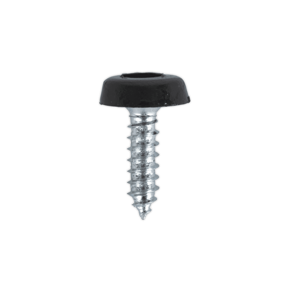 Number Plate Screw Plastic Enclosed Head Ã‡?4.8 x 18mm Black Pack of 50 : Model No.PTNP3