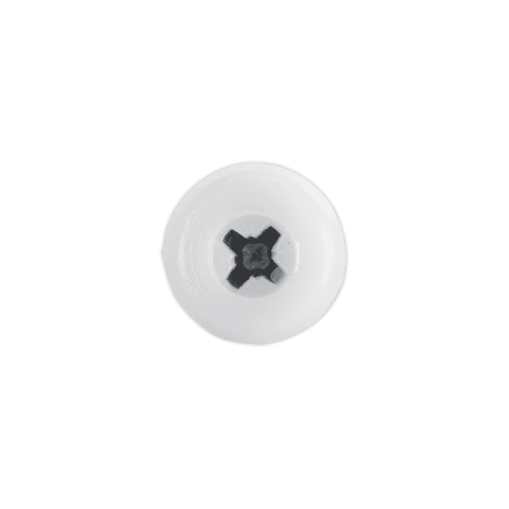 Number Plate Screw Plastic Enclosed Head Ã‡?4.8 x 24mm White Pack of 50 : Model No.PTNP5
