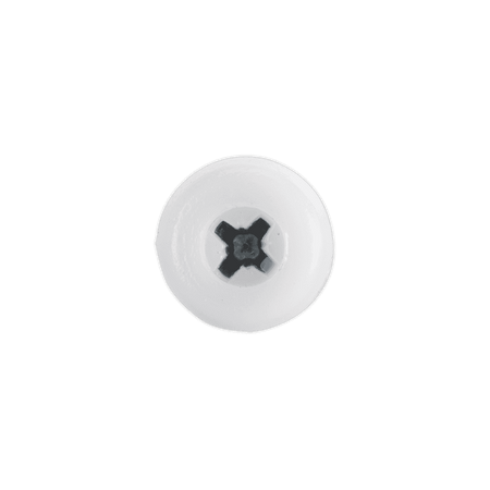 Number Plate Screw Plastic Enclosed Head Ã‡?4.8 x 24mm White Pack of 50 : Model No.PTNP5