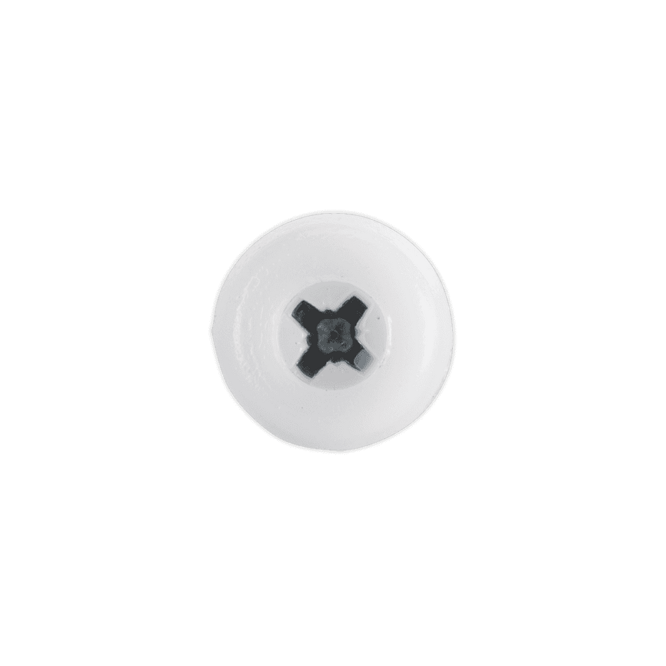Number Plate Screw Plastic Enclosed Head Ã‡?4.8 x 24mm White Pack of 50 : Model No.PTNP5