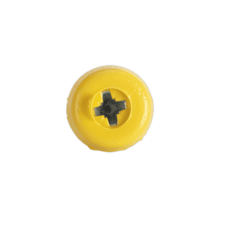 Numberplate Screw with Plastic Enclosed Head 4.8 x 24mm, Yellow - Pack of 50 : Model No.PTNP6