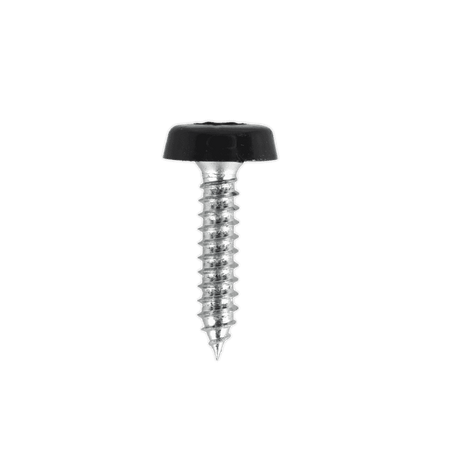 Numberplate Screw with Plastic Enclosed Head 4.8 x 24mm, Black - Pack of 50 : Model No.PTNP7