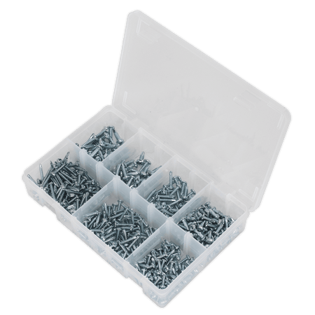 Self Drilling Screw Assortment 500pc Pan Head Phillips Zinc D7504N : Model No.AB060SDS