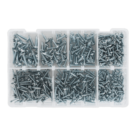 Self Drilling Screw Assortment 500pc Pan Head Phillips Zinc D7504N : Model No.AB060SDS